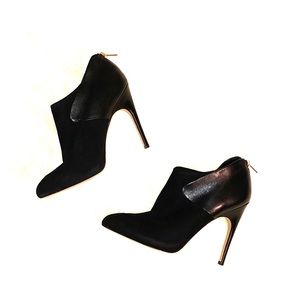 Leather & Suede Stiletto Booties